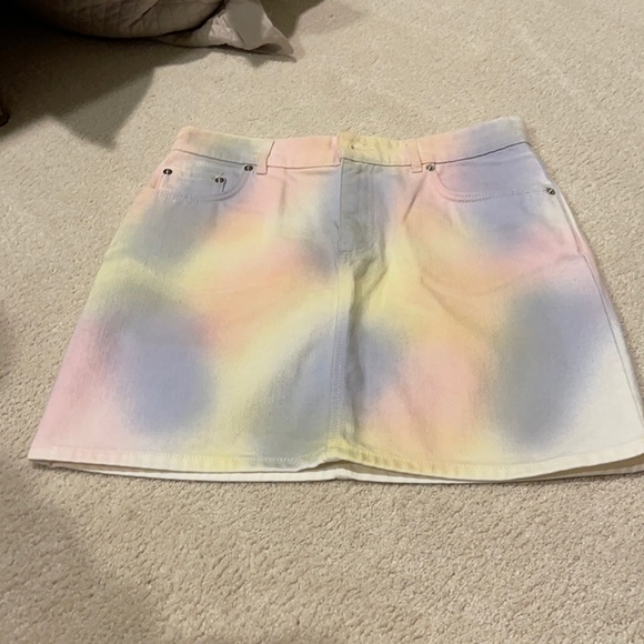 NWT Ganni Pastel Tie Dye Skirt - Picture 2 of 5